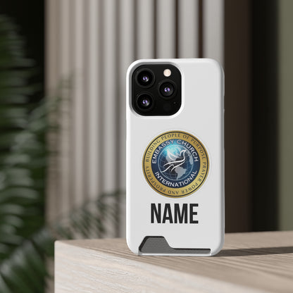 Personalized Embassy Church International Phone Case With Card Holder