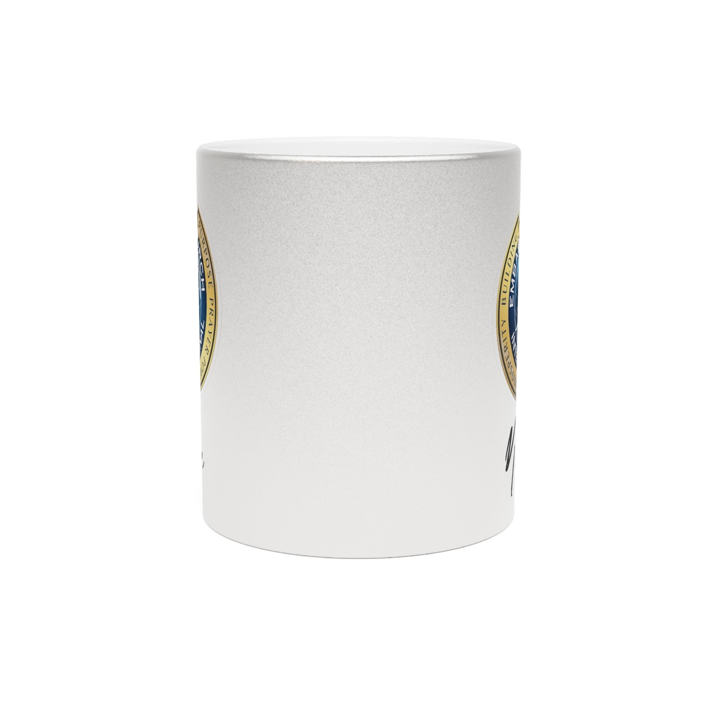 Personalized Embassy Church International Metallic Mug (Silver\Gold)