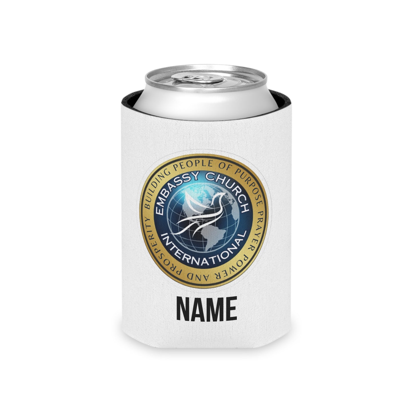 Personalized Embassy Church International Can Cooler