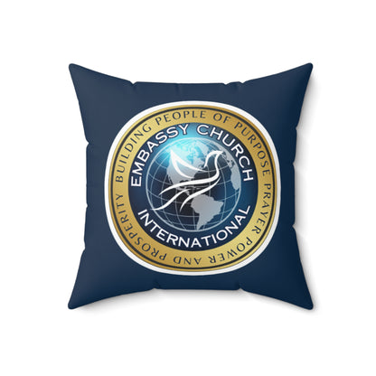 Embassy Church International Spun Polyester Square Pillow