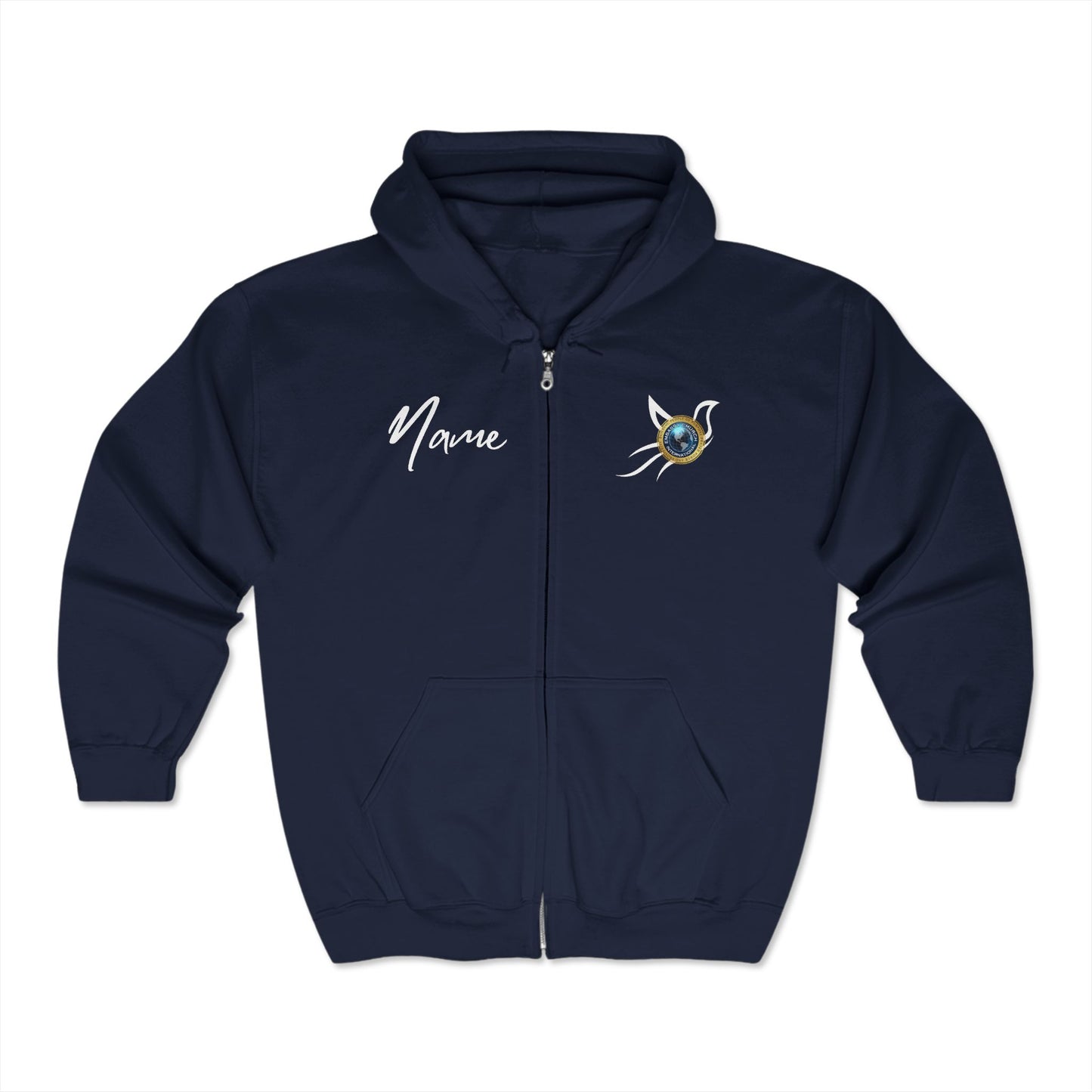 Personalized  Embassy Church International Dove Unisex Heavy Blend™ Full Zip Hooded Sweatshirt