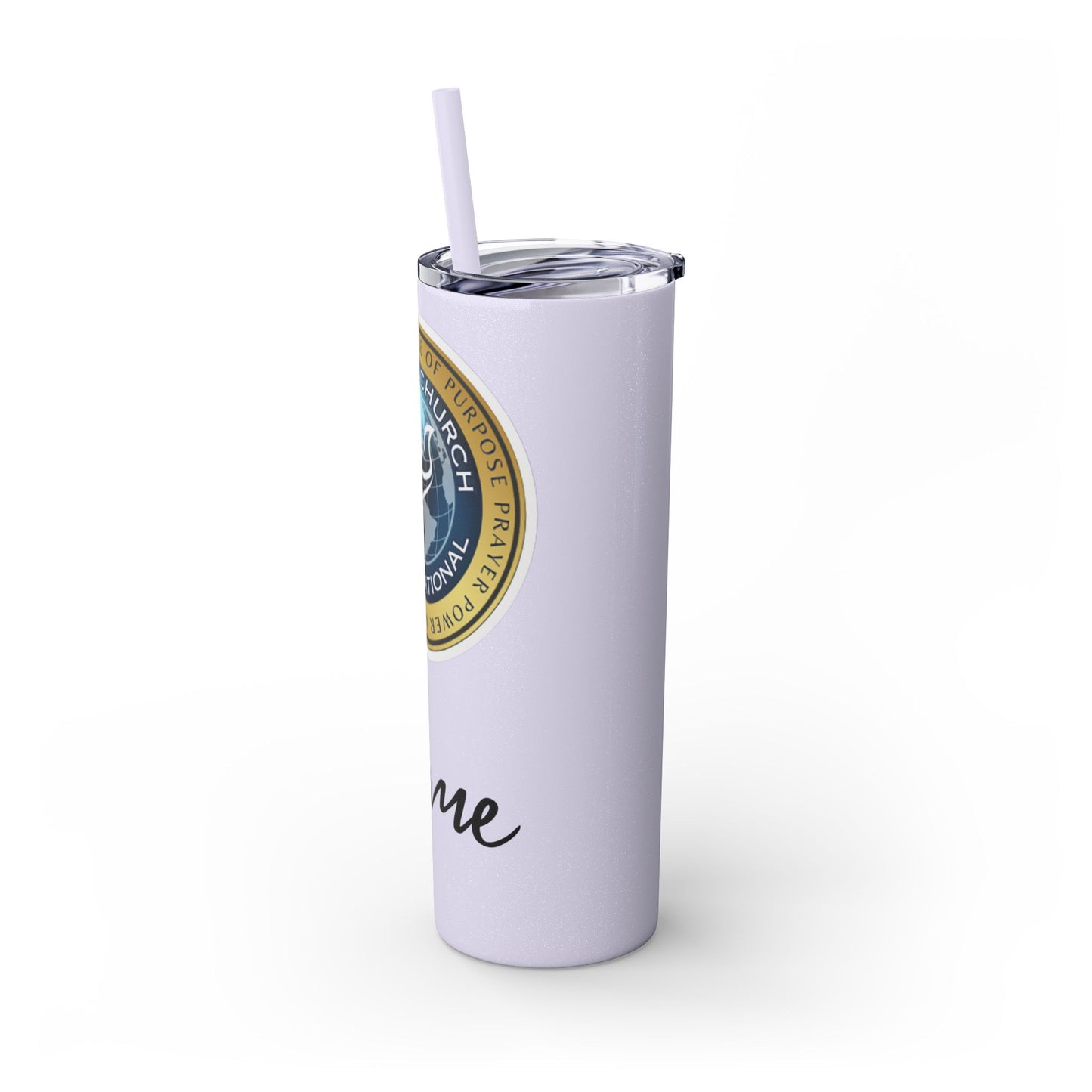 Personalized Embassy Church International Skinny Tumbler with Straw, 20oz