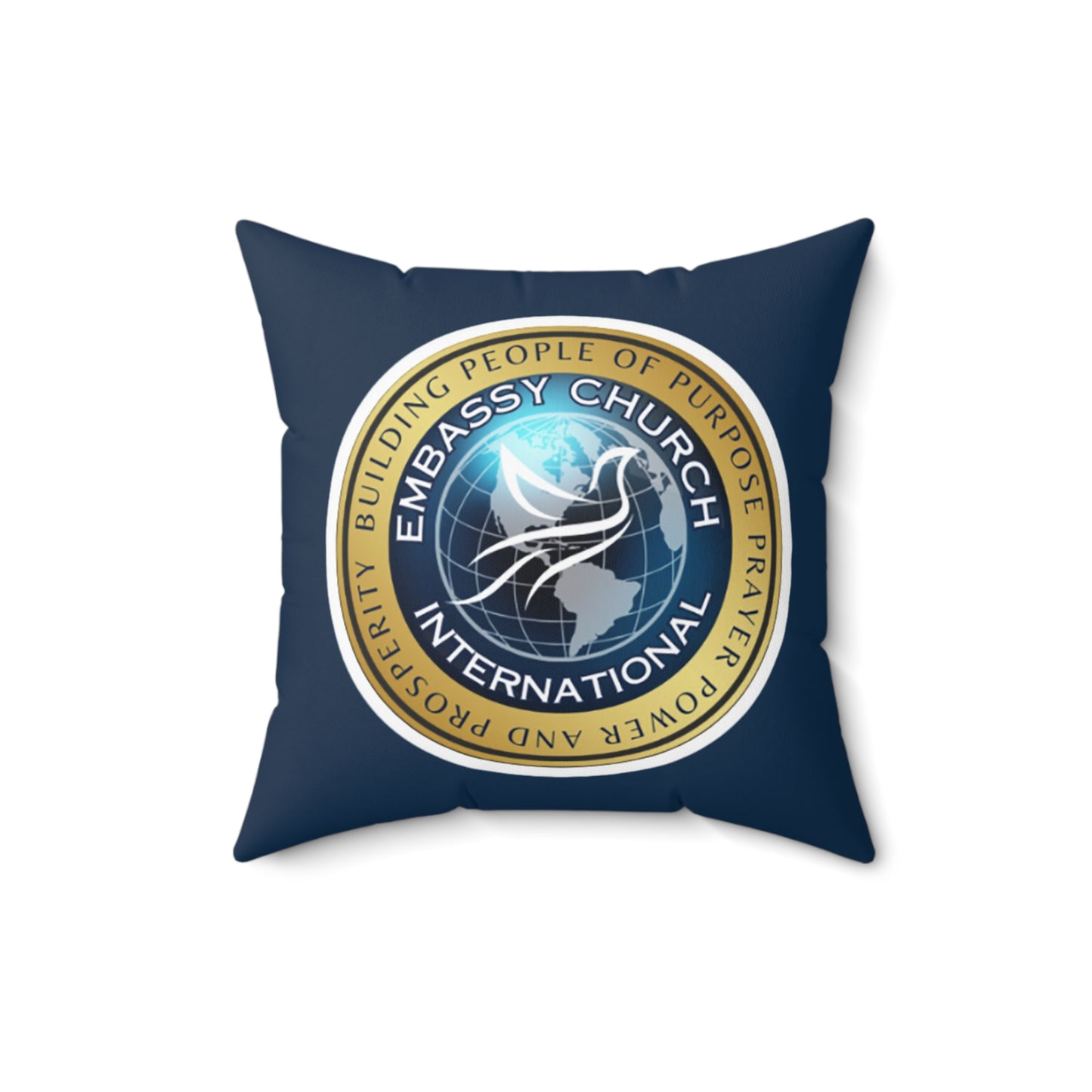 Embassy Church International Spun Polyester Square Pillow