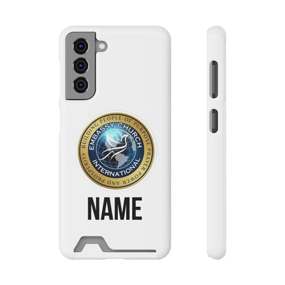 Personalized Embassy Church International Phone Case With Card Holder