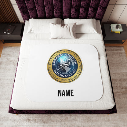 Personalized Embassy Church International Sherpa Blanket, Two Colors