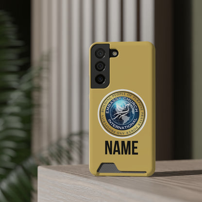 Personalized Embassy Church International Phone Case With Card Holder