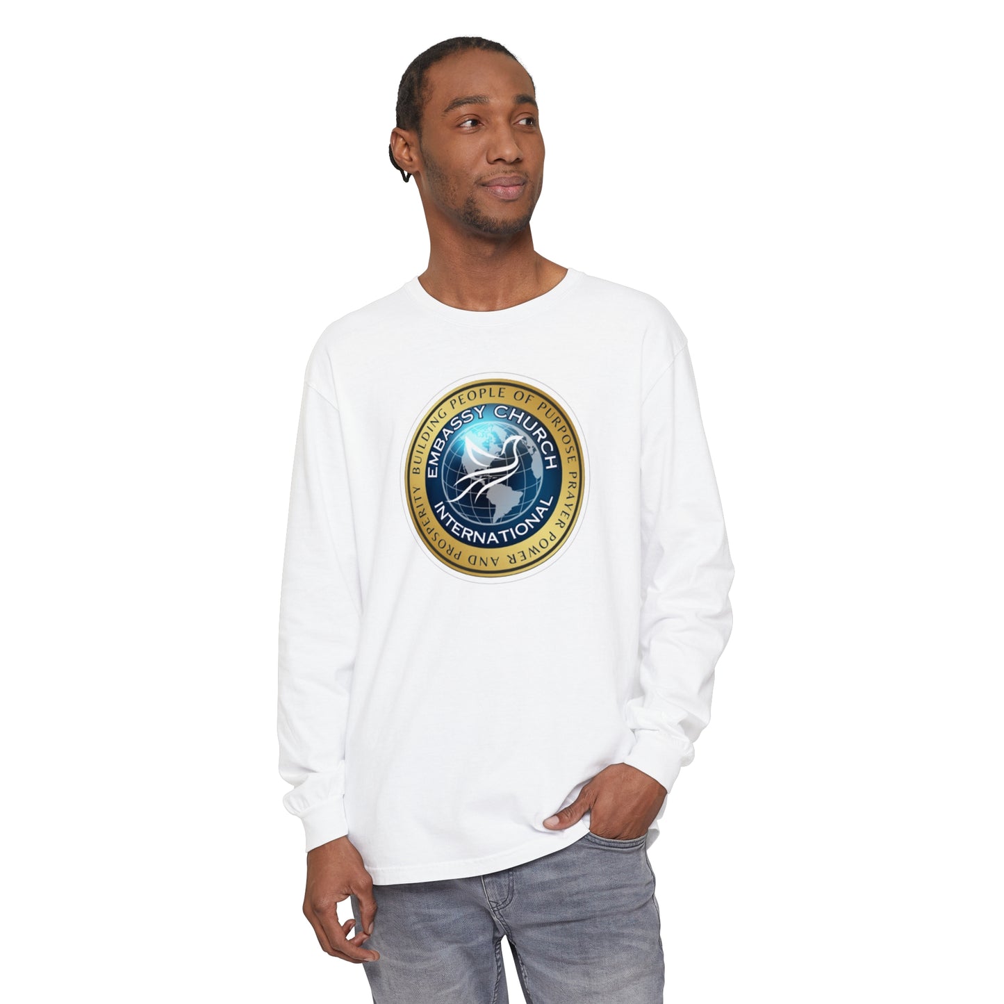 Embassy Church International Unisex Garment-dyed Long Sleeve T-Shirt