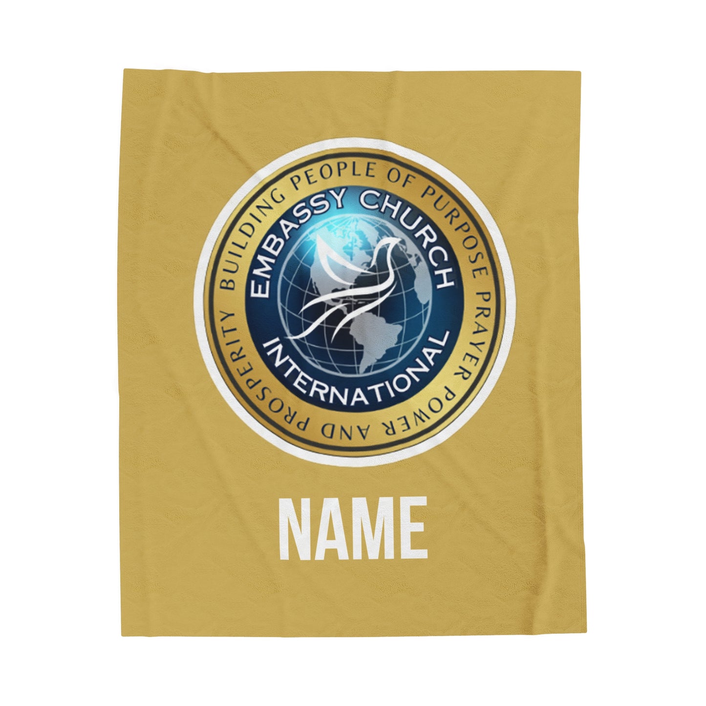 Personalized Embassy Church International Velveteen Plush Blanket