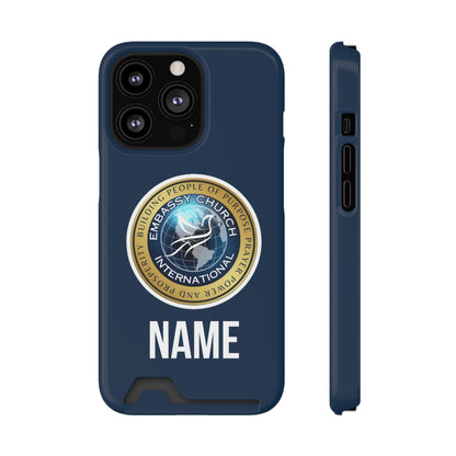 Personalized  Embassy Church International Phone Case With Card Holder