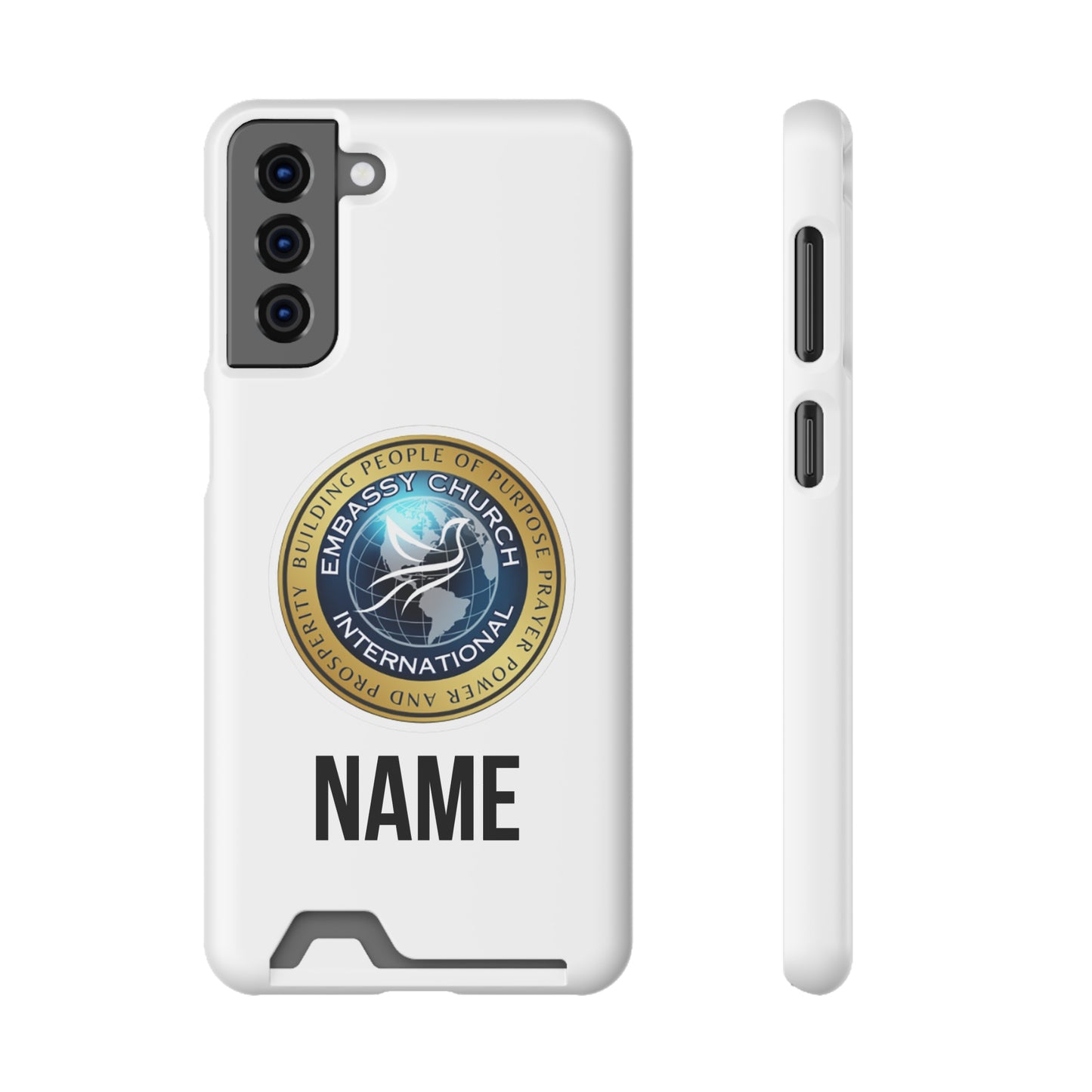 Personalized Embassy Church International Phone Case With Card Holder