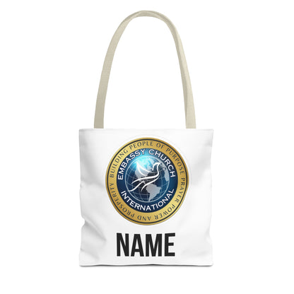 Personalized Embassy Church International Tote Bag