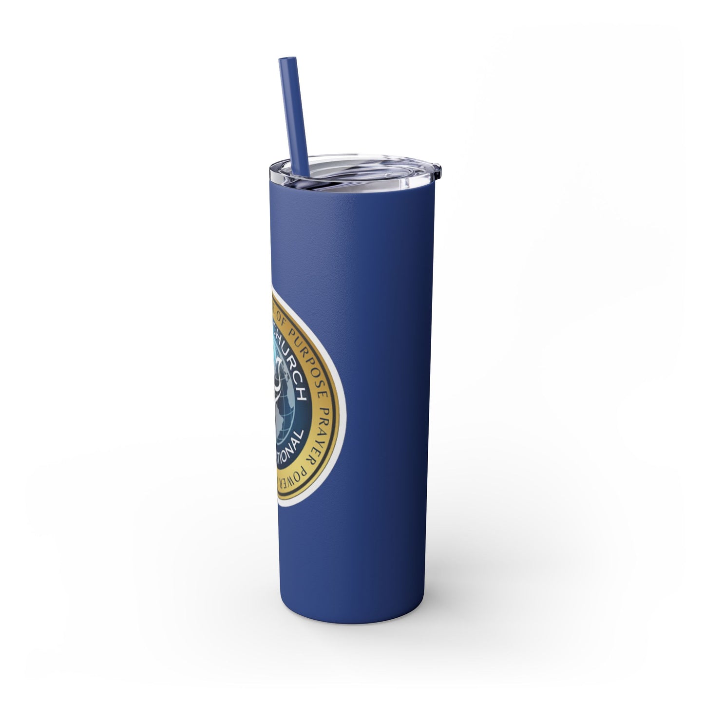 Embassy Church International Skinny Tumbler with Straw, 20oz