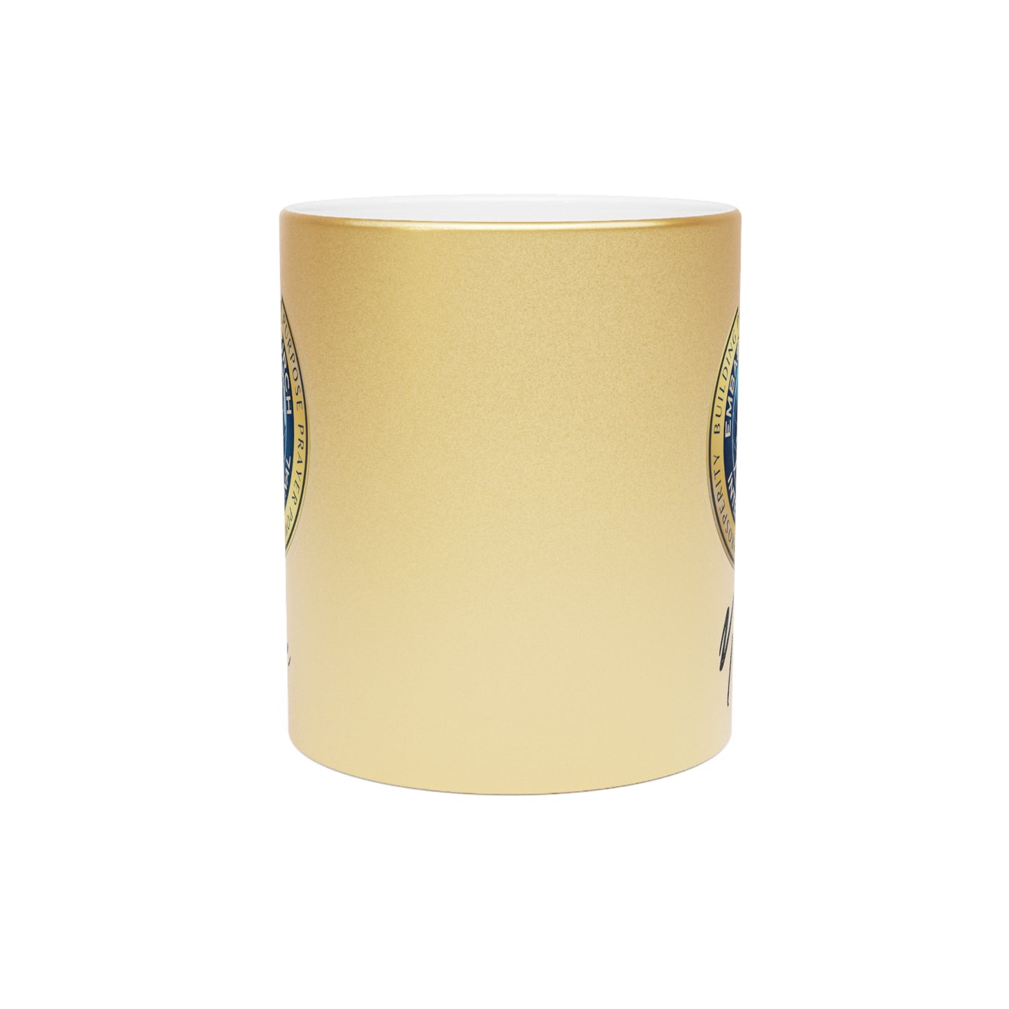 Personalized Embassy Church International Metallic Mug (Silver\Gold)