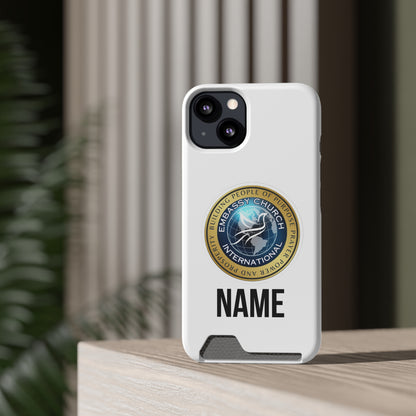 Personalized Embassy Church International Phone Case With Card Holder