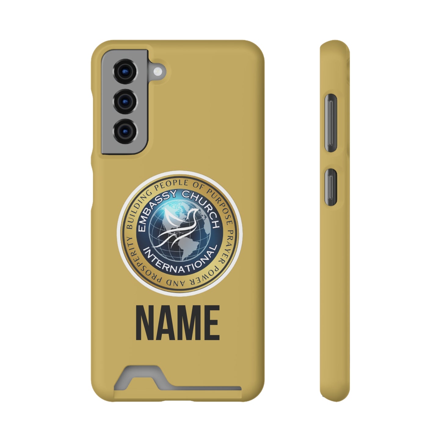 Personalized Embassy Church International Phone Case With Card Holder