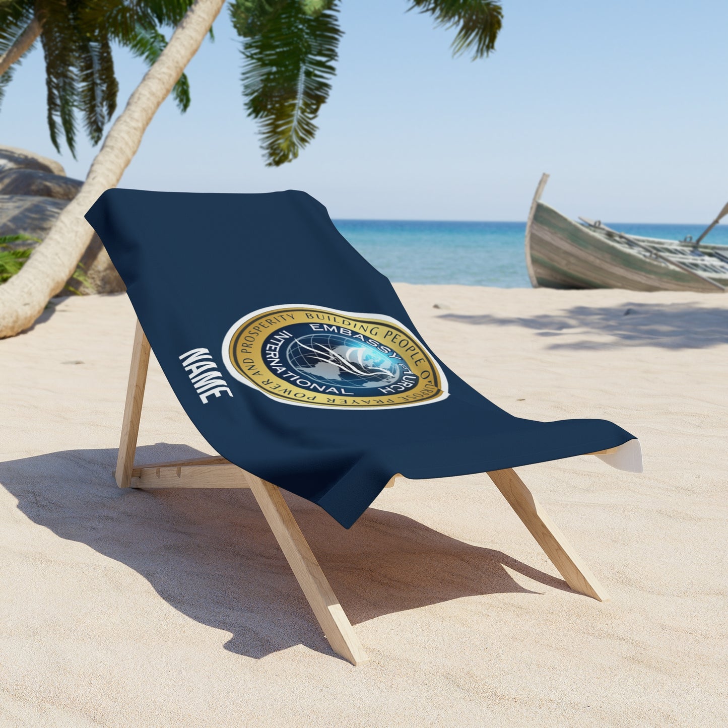 Personalized Embassy Church International Beach Towel