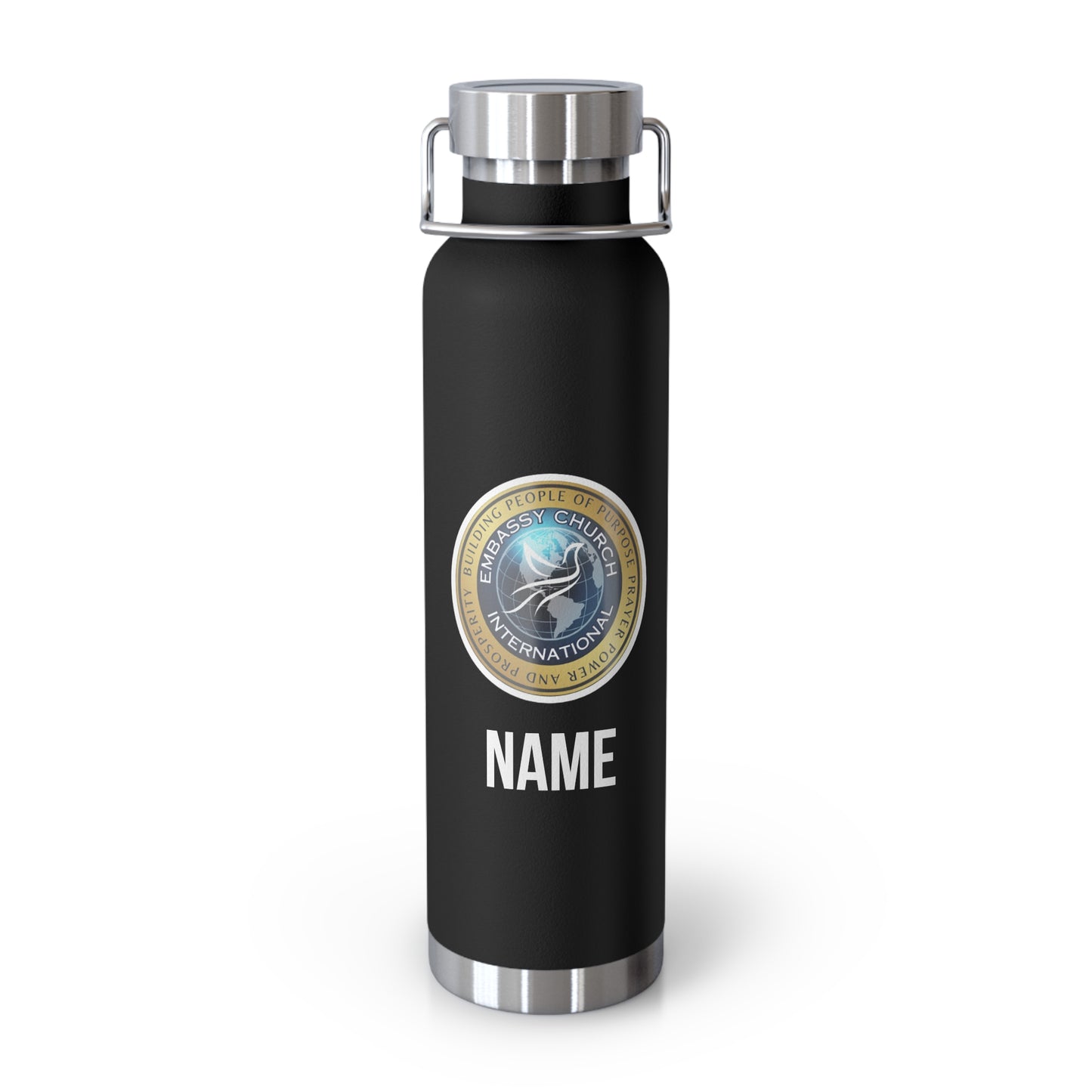 Personalized Embassy Church International Copper Vacuum Insulated Bottle, 22oz