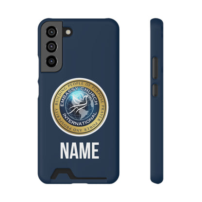 Personalized  Embassy Church International Phone Case With Card Holder