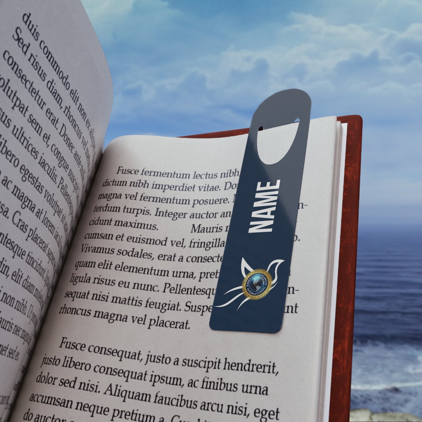 Personalized Embassy Church International Dove Bookmark