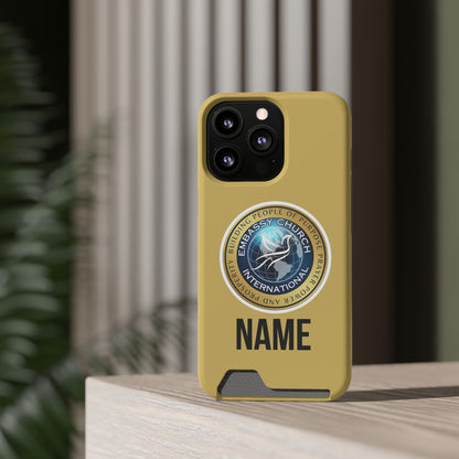 Personalized Embassy Church International Phone Case With Card Holder