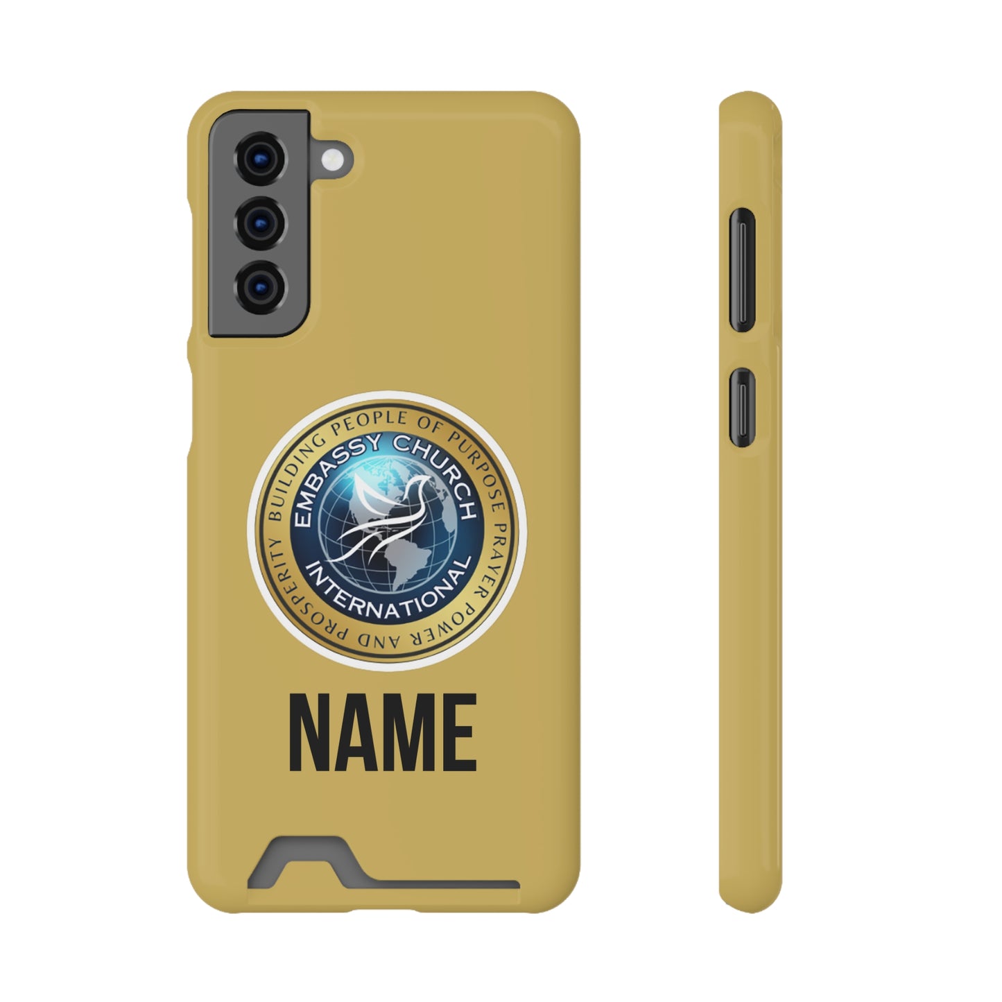 Personalized Embassy Church International Phone Case With Card Holder