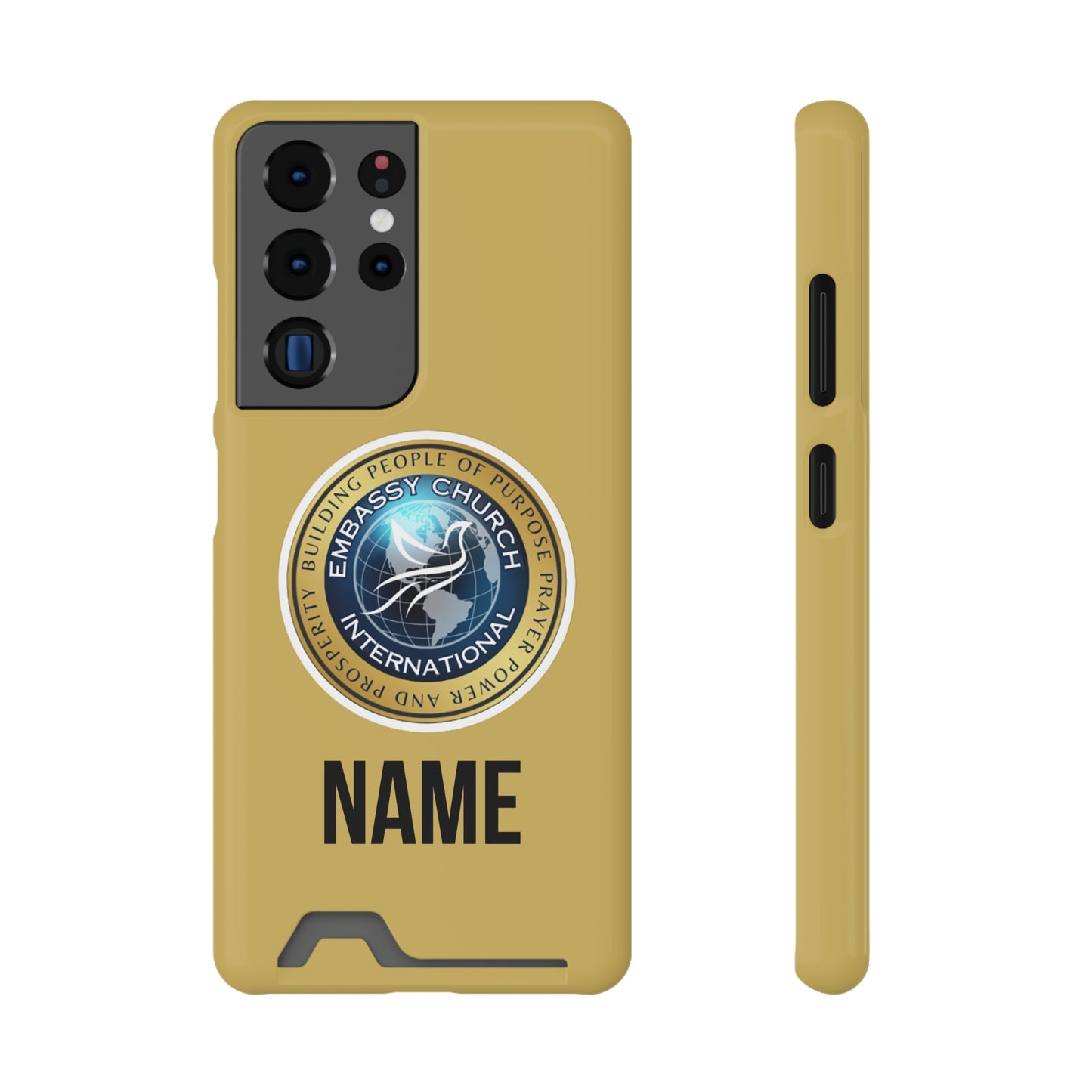 Personalized Embassy Church International Phone Case With Card Holder