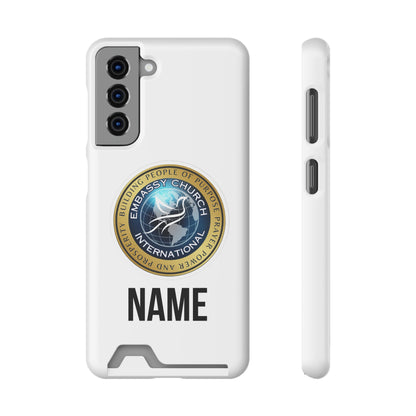 Personalized Embassy Church International Phone Case With Card Holder