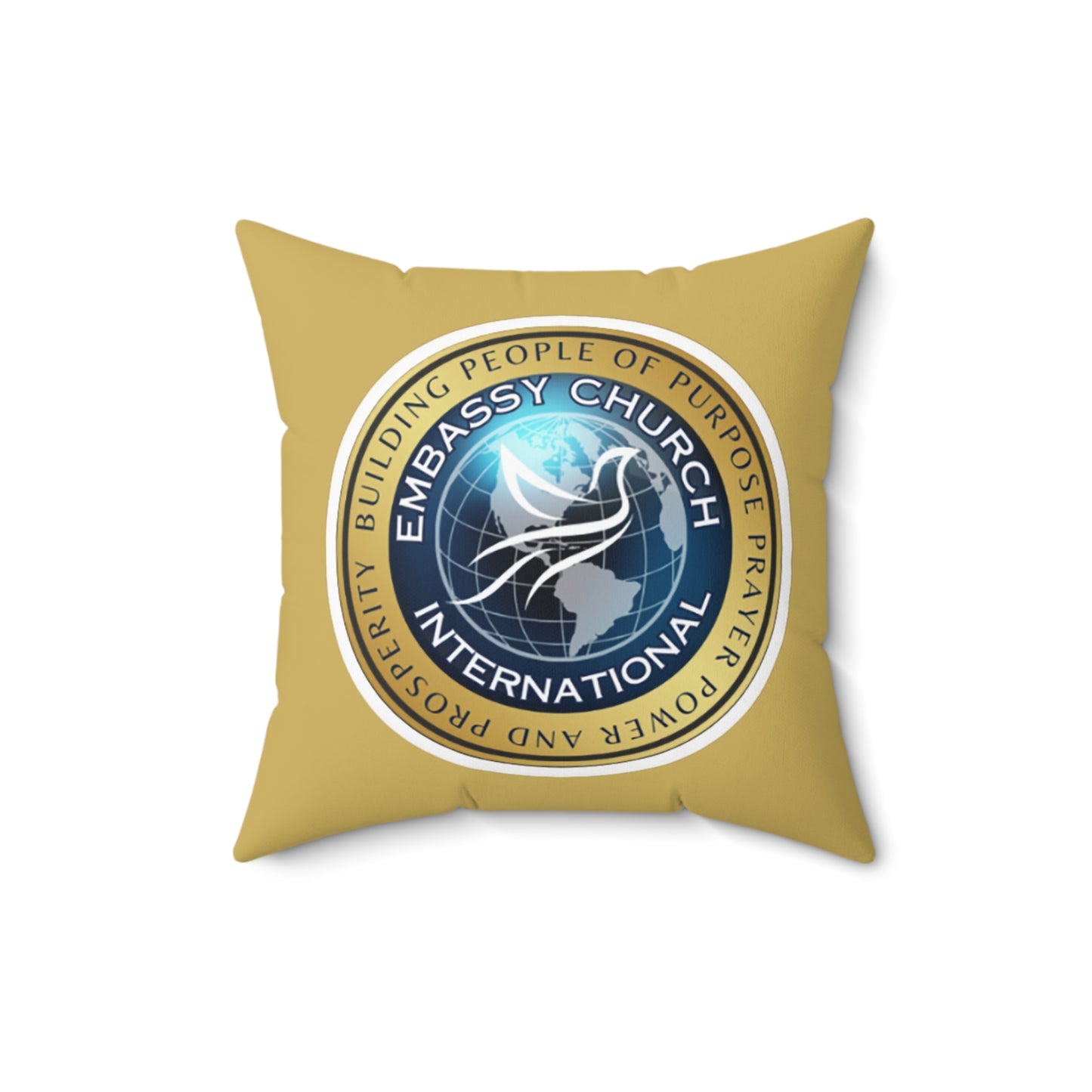 Embassy Church International Spun Polyester Square Pillow