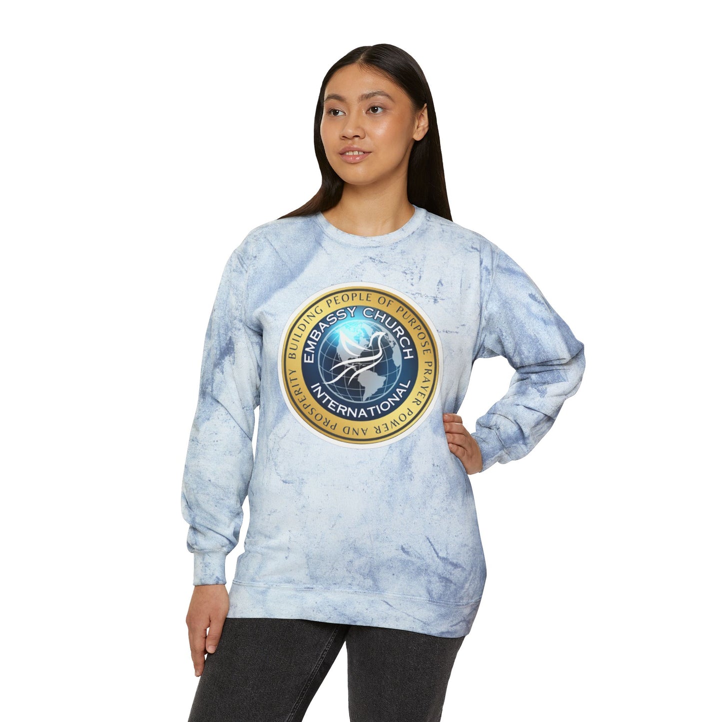 Embassy Church International Unisex Color Blast Crewneck Sweatshirt