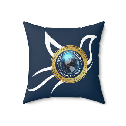 Embassy Church International Dove Spun Polyester Square Pillow