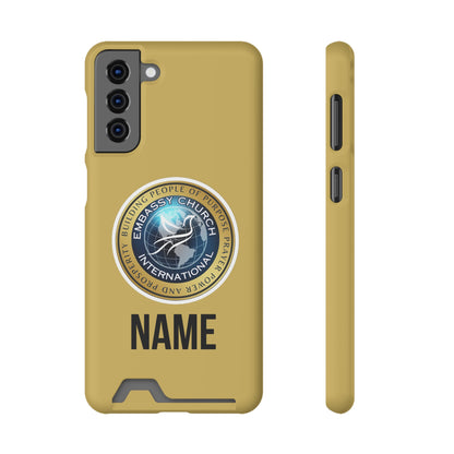 Personalized Embassy Church International Phone Case With Card Holder