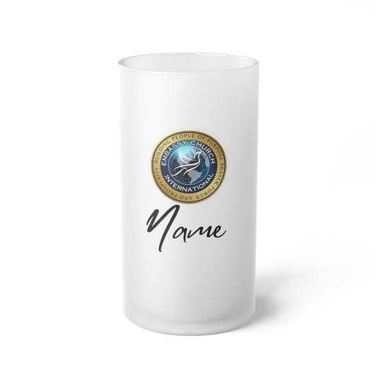 Personalized Embassy Church International Frosted Glass Mug