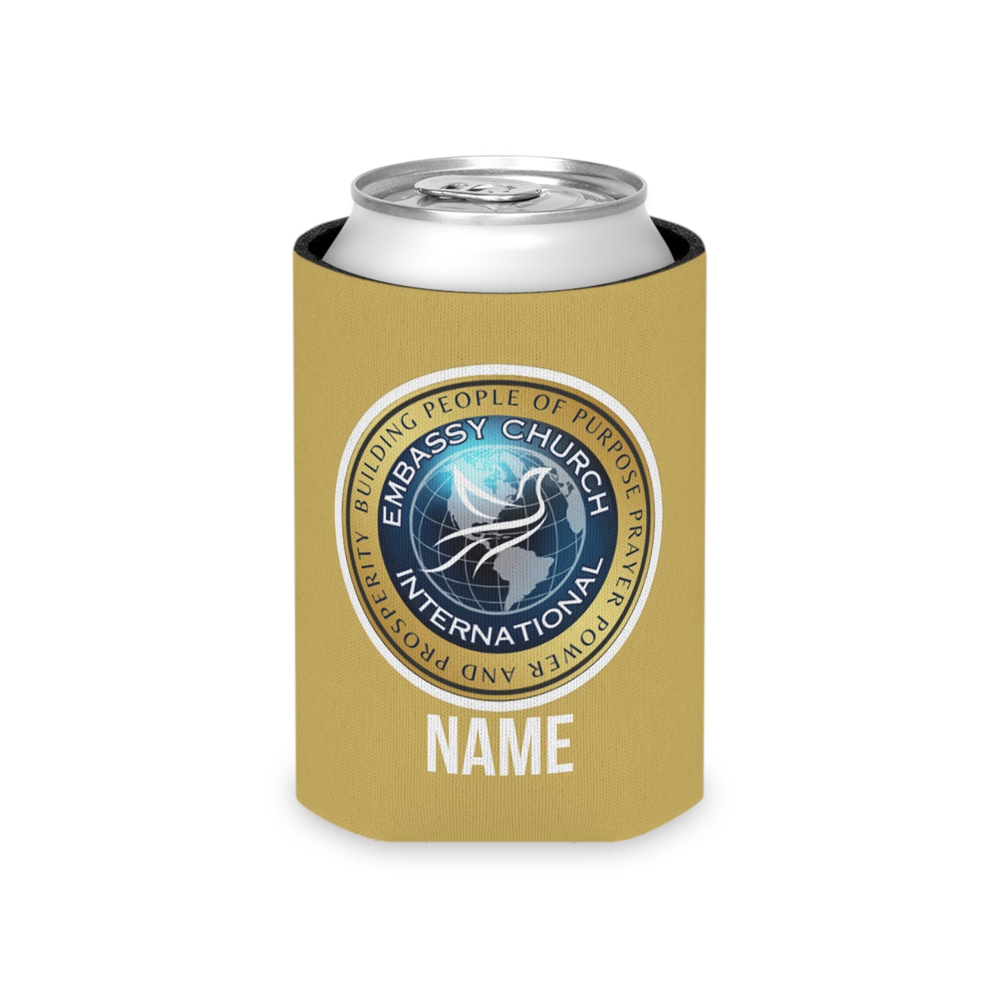 Personalized Embassy Church International Can Cooler