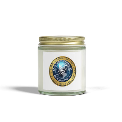 Embassy Church International Scented Candles, Coconut Apricot Wax (4oz, 9oz)