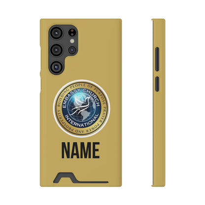 Personalized Embassy Church International Phone Case With Card Holder