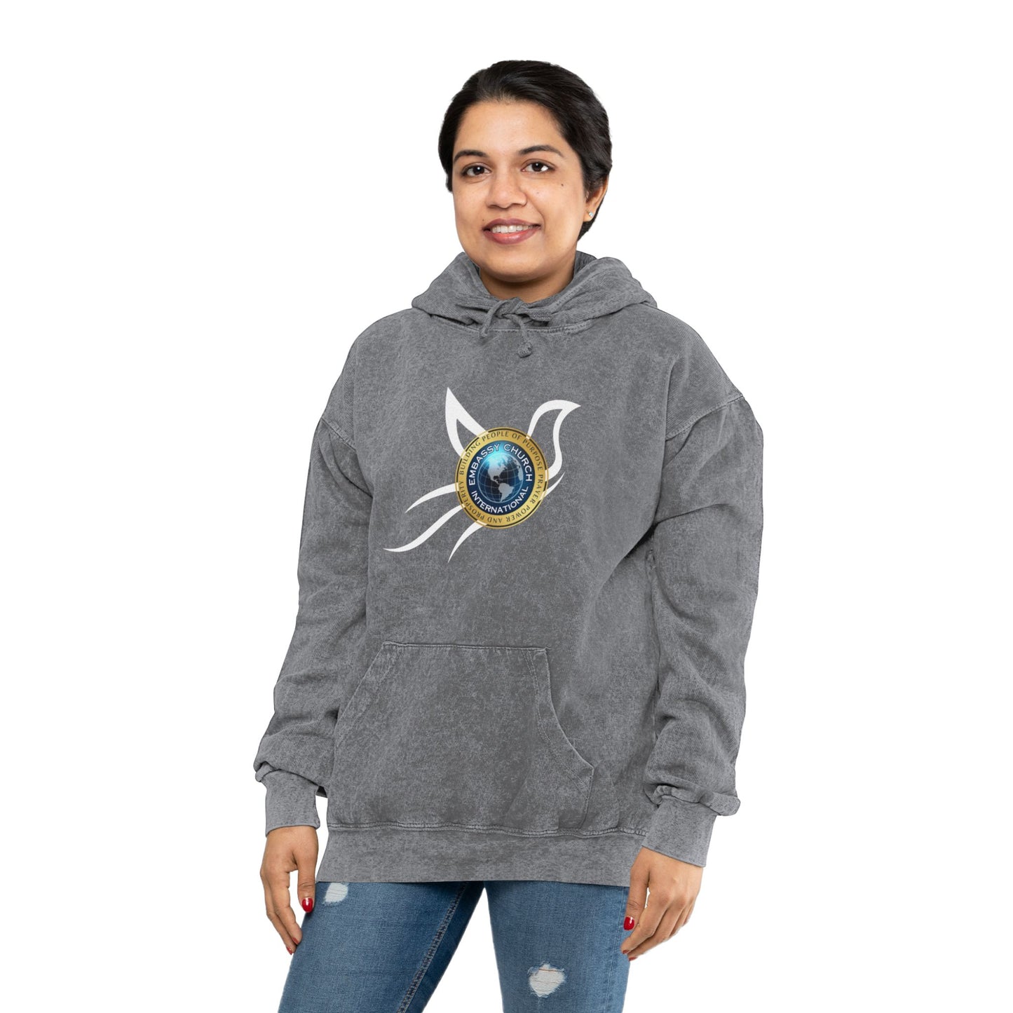 Embassy Church International Dove Unisex Mineral Wash Hoodie