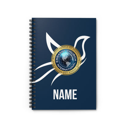 Personalized Embassy Church International Dove Spiral Notebook - Ruled Line