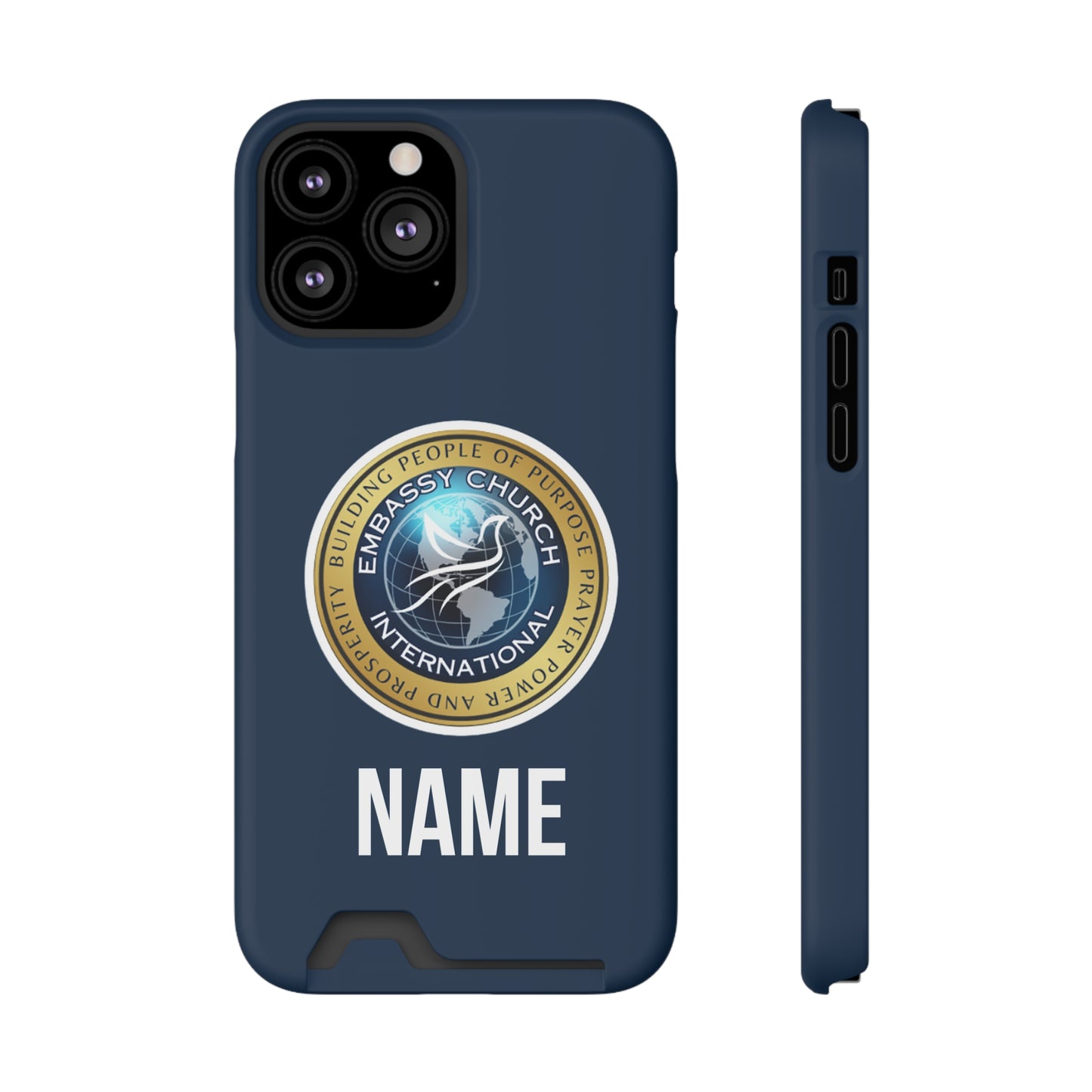 Personalized  Embassy Church International Phone Case With Card Holder