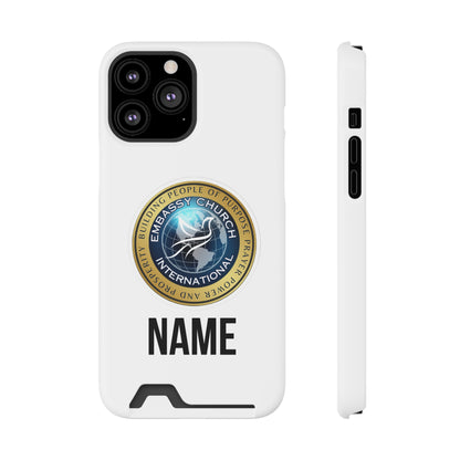 Personalized Embassy Church International Phone Case With Card Holder