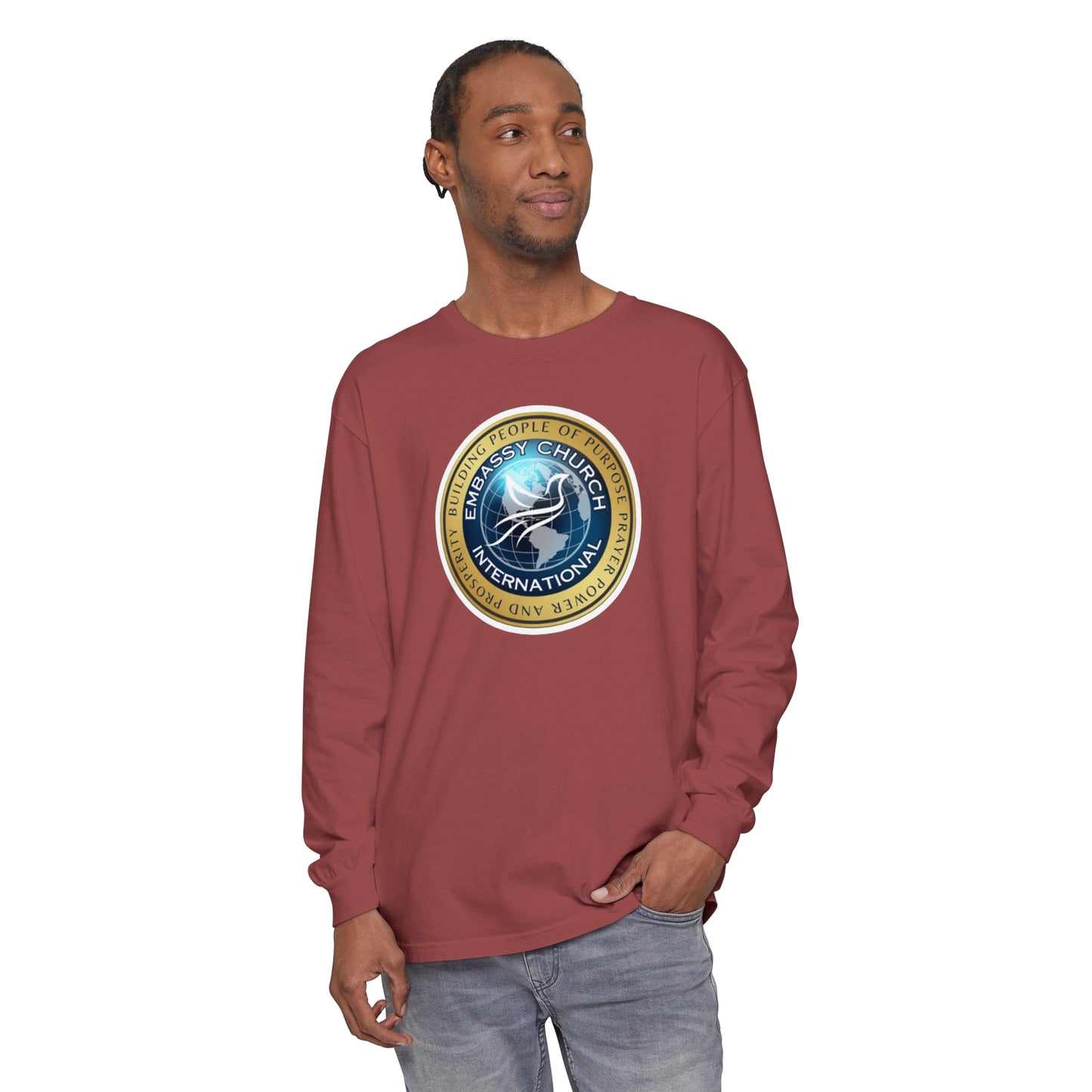 Embassy Church International Unisex Garment-dyed Long Sleeve T-Shirt