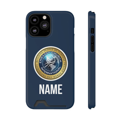 Personalized  Embassy Church International Phone Case With Card Holder