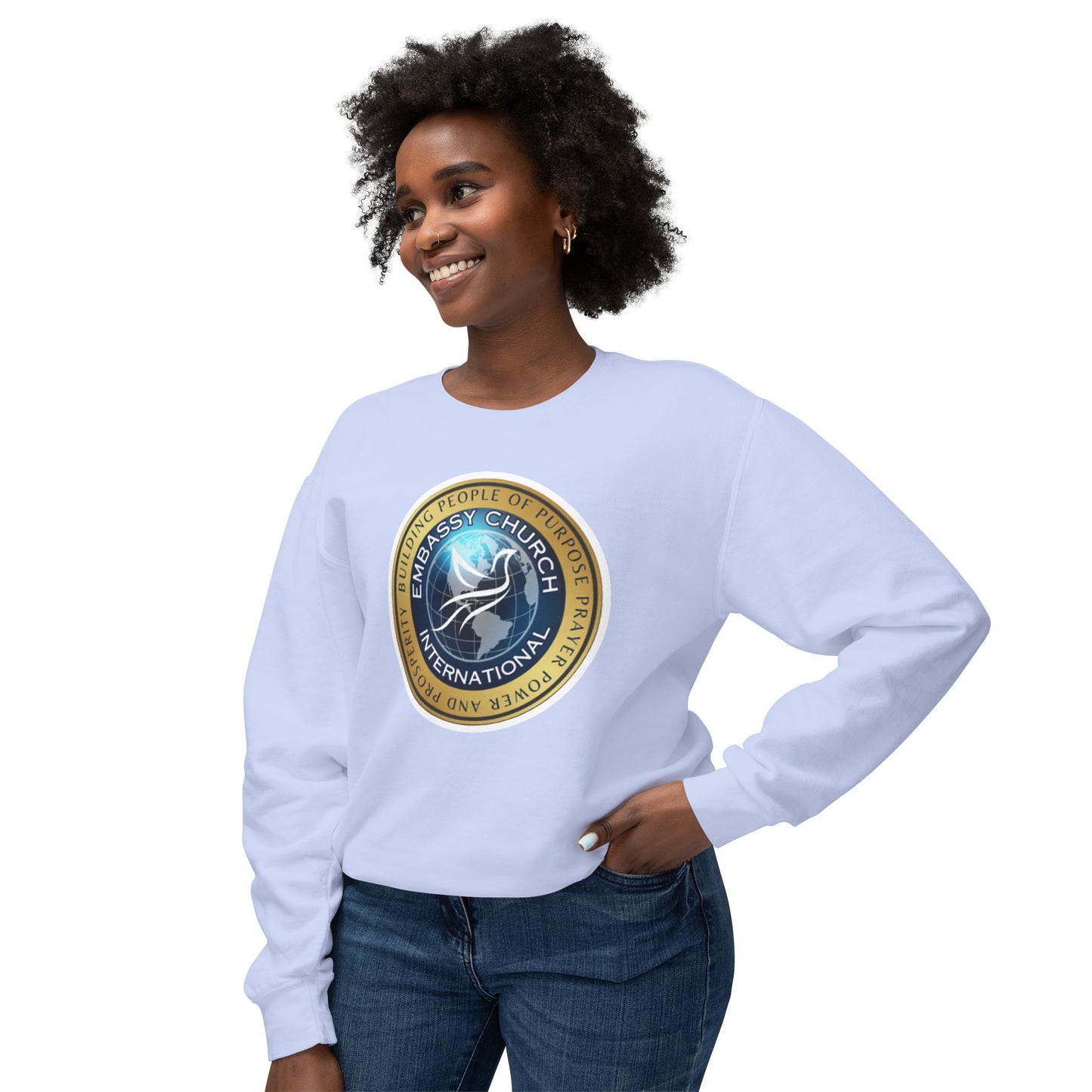 Embassy Church International Unisex Lightweight Crewneck Sweatshirt