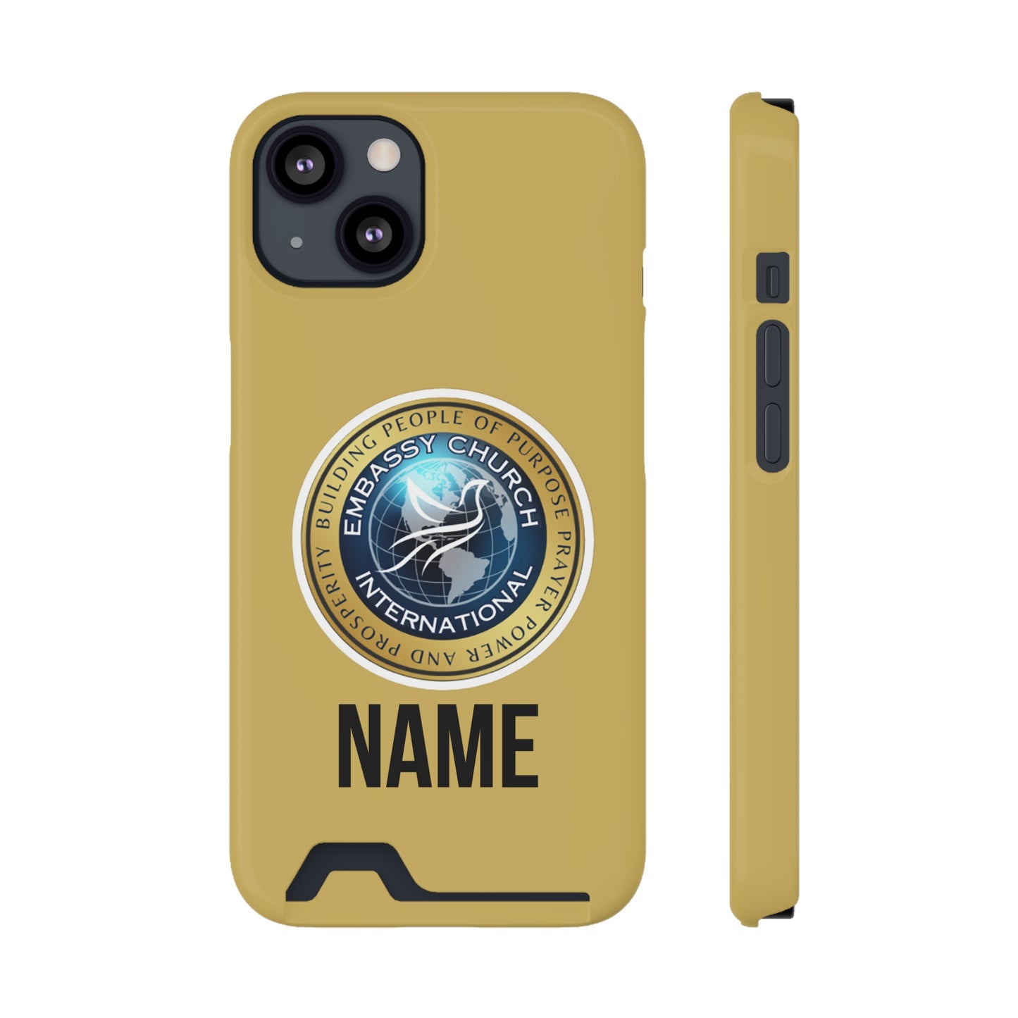 Personalized Embassy Church International Phone Case With Card Holder