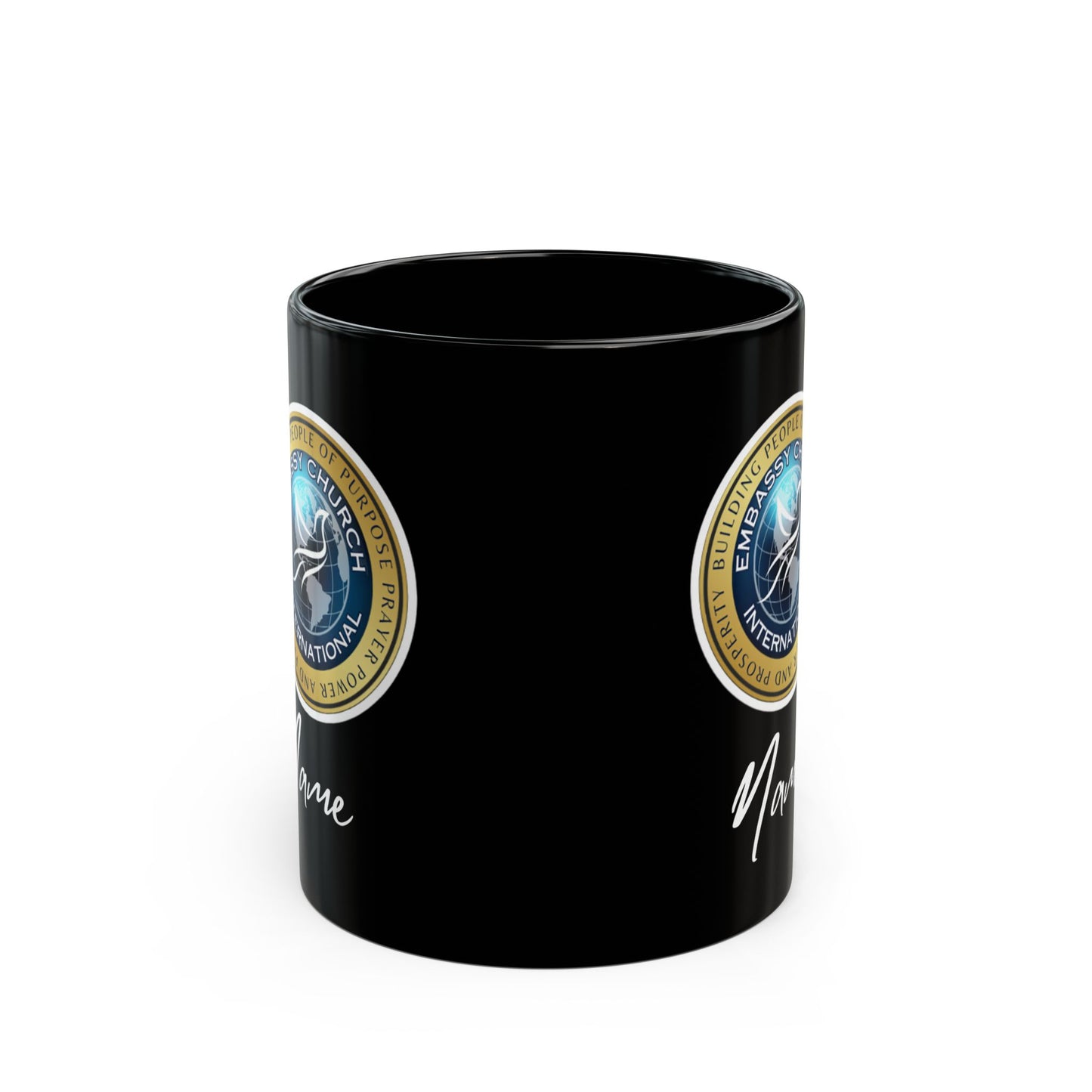 Personalized Embassy Church International Black Mug (11oz, 15oz)