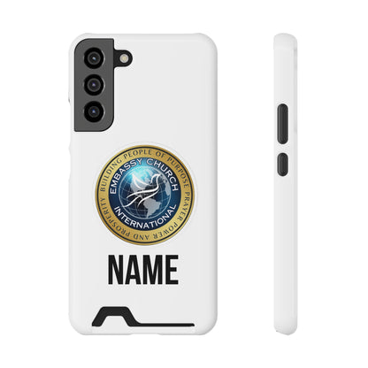 Personalized Embassy Church International Phone Case With Card Holder