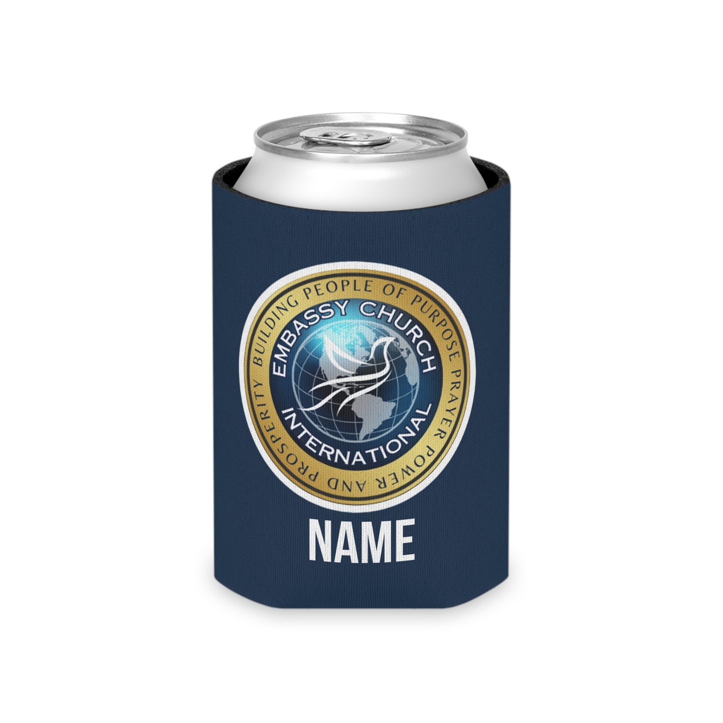 Personalized Embassy Church International Can Cooler