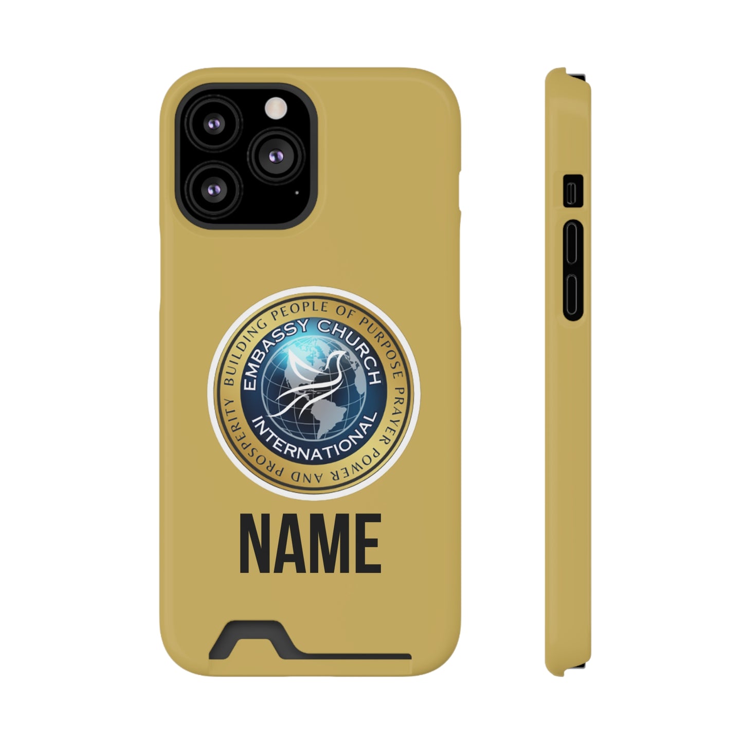 Personalized Embassy Church International Phone Case With Card Holder