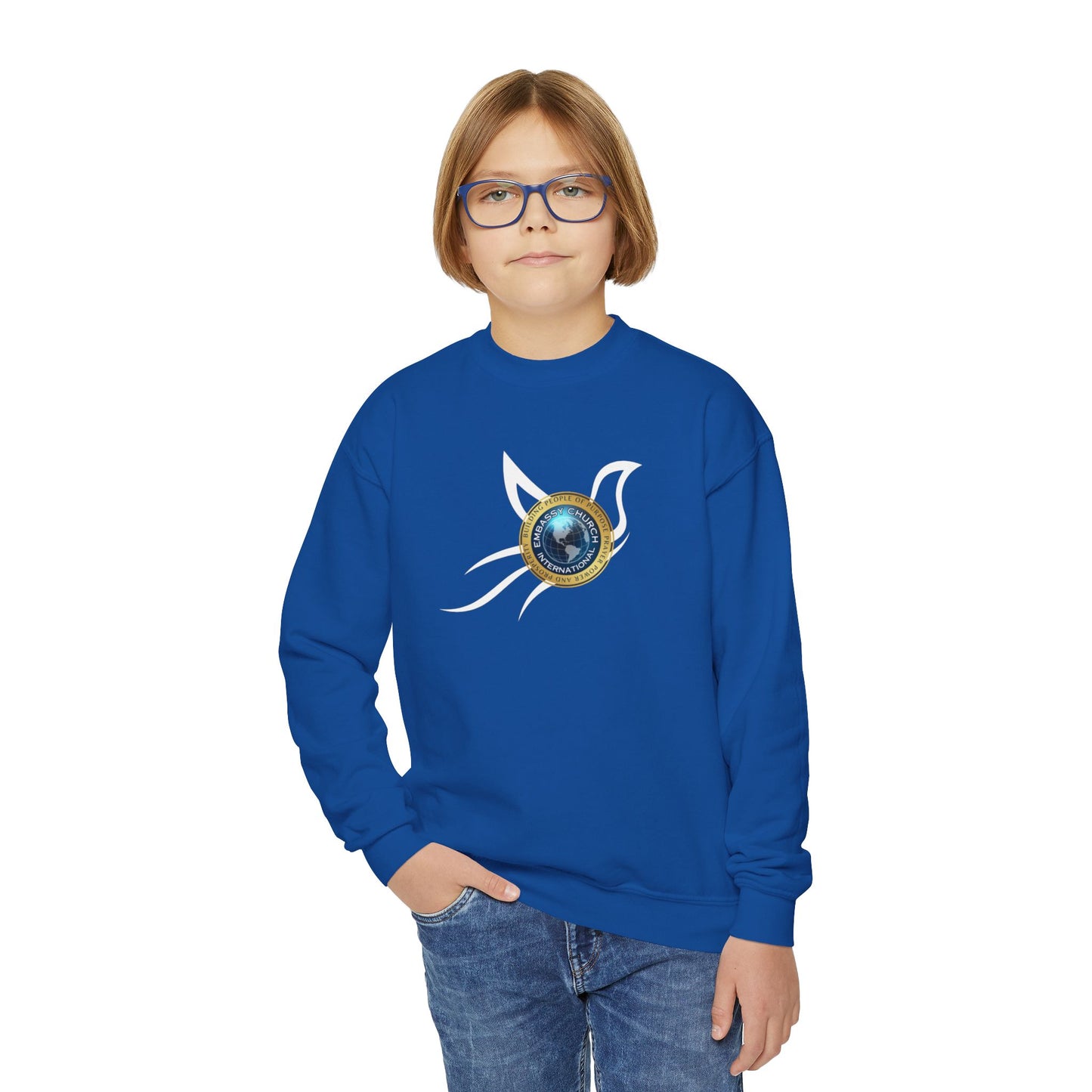 Embassy Church International Dove Youth Crewneck Sweatshirt